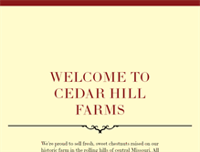 Tablet Screenshot of cedarhillfarms.com